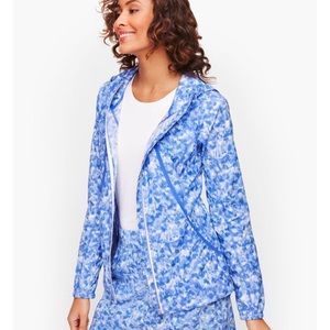 NWT Talbots hooded water resistant tie dye jacket